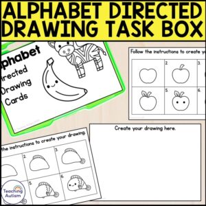 Alphabet Directed Drawing Task Box | Task Boxes for Special Education