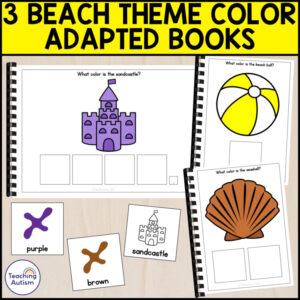 3 Color Matching Beach Adapted Books for Special Education