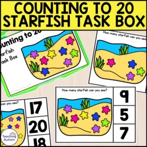 Counting Starfish 0-20 | Beach Task Boxes for Special Education