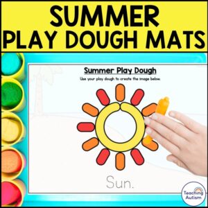 Summer Play Dough Mats | Summer Fine Motor Skill Activities