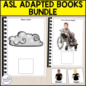 ASL Adapted Books for Special Education Bundle | ASL Signs Activities