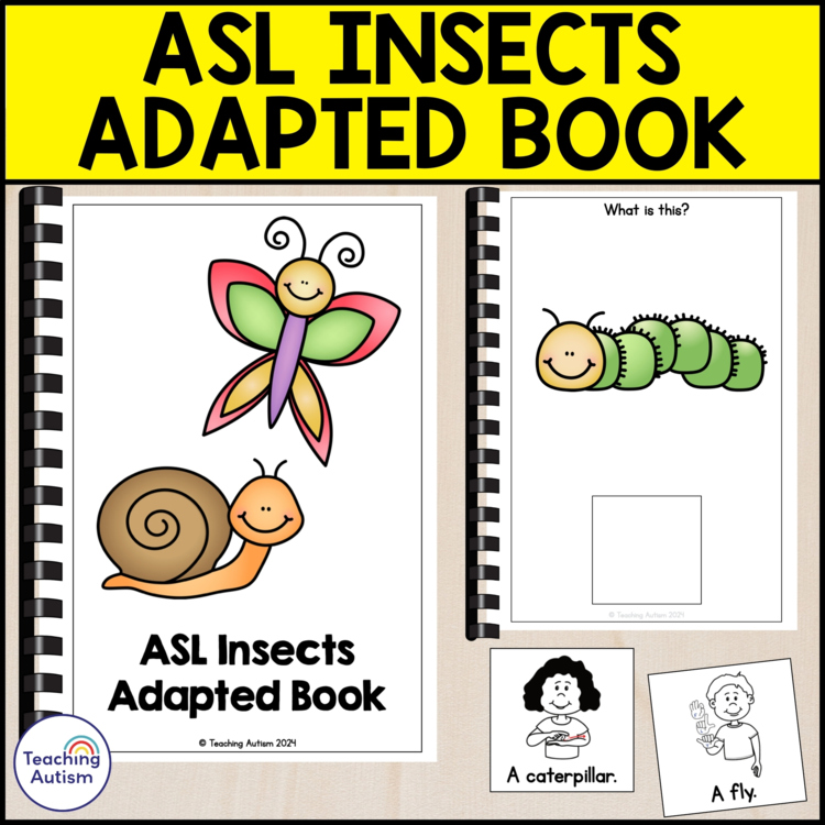 ASL Insects Adapted Book for Special Education | ASL Signs Activities