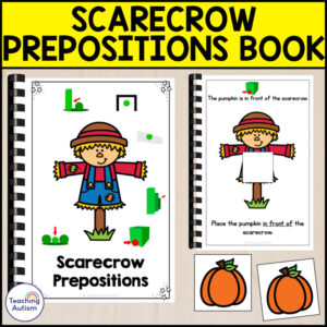 Scarecrow Prepositions Adapted Book | Fall Adapted Books for Special Education