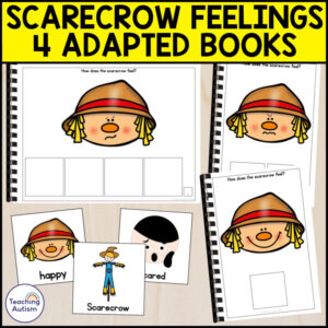 4 Scarecrow Feelings Adapted Books for Special Education | Fall Adapted Books
