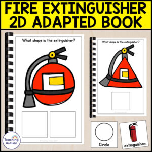 2D Shape Fire Extinguisher Adapted Books | Adapted Books for Special Education