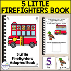 5 Little Firefighters Adapted Book for Special Education