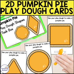 2D Shape Pumpkin Pie Play Dough | Pumpkin Pie Play Dough Cards