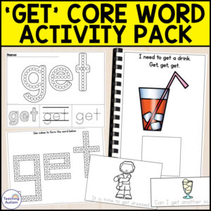 Core Vocabulary Activities | Core Word Get