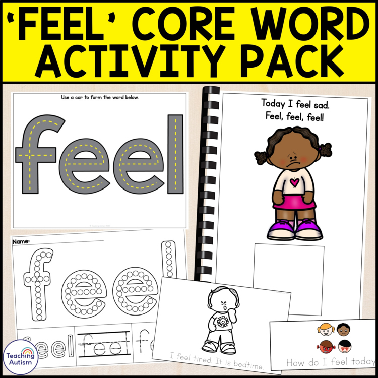 Core Vocabulary Activities | Core Word Feel