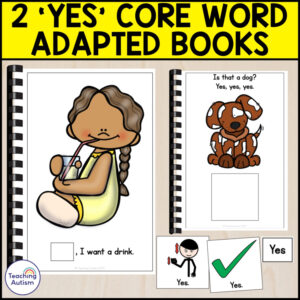 Yes Core Word Adapted Books for Special Education | Core Word Activities