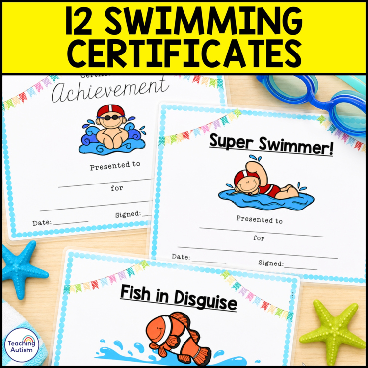 Swimming Certificates for Kids | Swimming Awards | End of Swimming Certificates