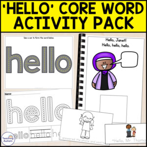 Core Vocabulary Activities | Core Word Hello