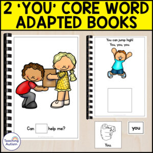 You Core Word Adapted Books for Special Education | Core Word Activities