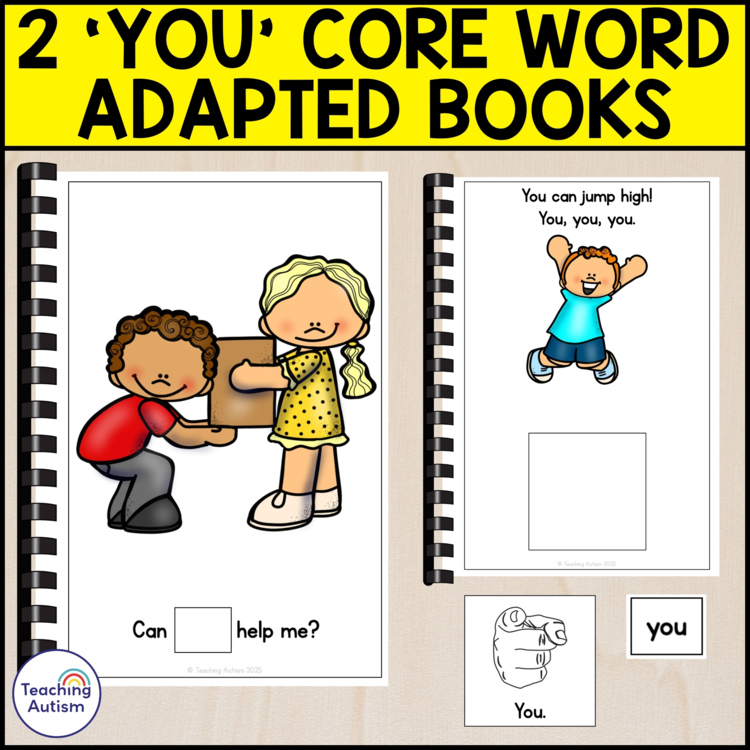 You Core Word Adapted Books for Special Education | Core Word Activities