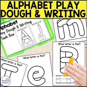 Alphabet Play Dough and Writing Task Cards | Alphabet Formation