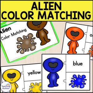 Alien Color Matching Task Box | Space Activities