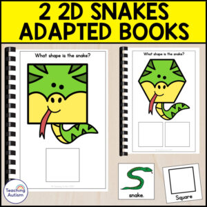 2D Shape Snake Adapted Books | Adapted Books for Special Education