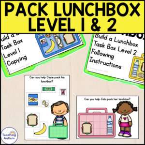 Build a Lunchbox Task Box | Special Education Life Skills Task Boxes