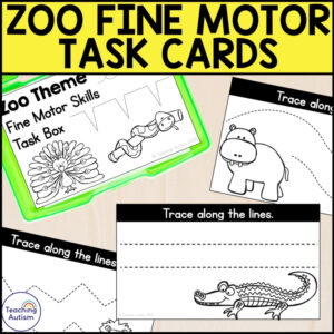 Zoo Fine Motor Tracing Task Box | Pre-Writing Practice for Special Education