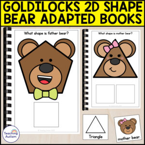 2D Shape Goldilocks Adapted Books | Bear Adapted Books for Special Education