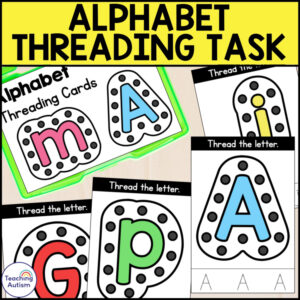 Alphabet Threading Task Box | Fine Motor & Letter Recognition Activity