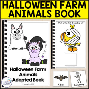 Halloween Farm Animals Adapted Book | Adapted Books for Special Education
