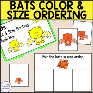 Bat Color Matching and Size Ordering Task Box | Bat Activities