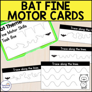 Bat Fine Motor Tracing Task Box | Pre-Writing Practice for Special Education