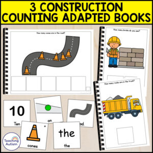 3 Construction Counting Adapted Books for Special Education