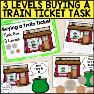 Buying a Train Ticket Task Box | Money Skills Life Skills for Special Education