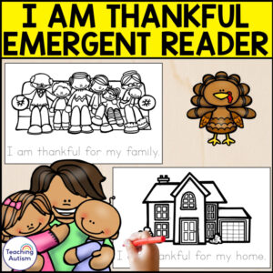 I Am Thankful Emergent Reader | Thanksgiving & Gratitude Emergent Book