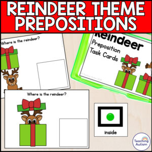 Reindeer Preposition Task Box | Where is the Reindeer? | Christmas Activities