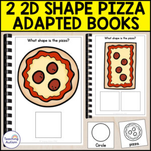 2D Shapes Pizza Adapted Books | Geometry for Special Education & Autism