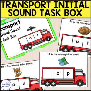 Transport Initial Sounds Task Box | Beginning Sounds Phonics Activity Special Ed