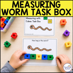 Worm Measuring Task Cards with Snap Cubes | Nonstandard Measurement Activities