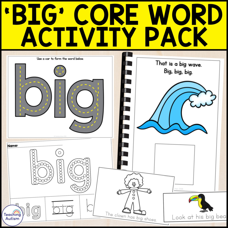 Core Vocabulary Activities | Core Word Big