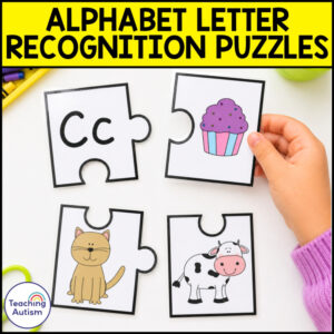 Alphabet Letter Recognition Puzzles | Alphabet Matching & Beginning Sounds
