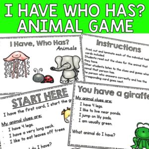 Animal I Have Who Has Game