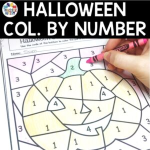 Halloween Color by Number Worksheets | Math & Number Recognition Activities