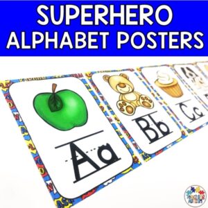 Superhero Theme Alphabet Display