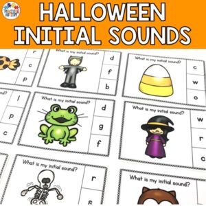 Initial Sounds Activities | Halloween Task Cards