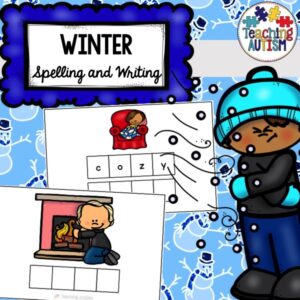Winter Spelling and Handwriting Task Cards