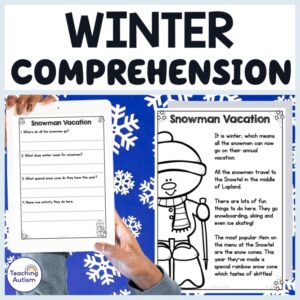 Winter Reading Comprehension Passages and Questions