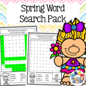 Spring Word Search Worksheets | No Prep Literacy & Vocabulary Activities