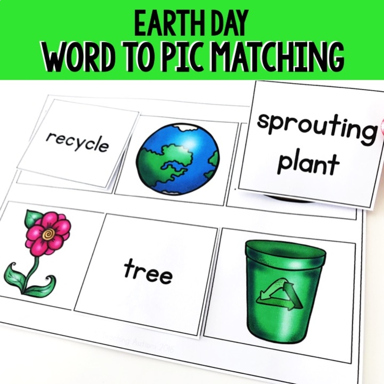 Earth Day Word to Picture Matching for Special Education | Reading & Vocabulary