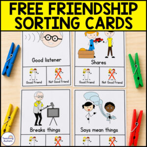 Free Friendship Activities | Good Friend or Not a Good Friend Social Skills Task