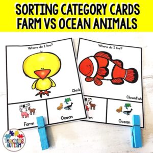 Animal Sorting Categories Farm vs Ocean