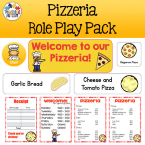 Dramatic Play Pizza Restaurant Set Up