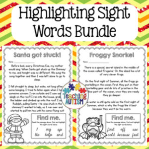Sight Word Worksheets Bundle Sight Word Activities, Reading Passages & Highlight