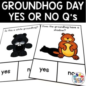 Groundhog Day Activities Special Education Yes or No Questions